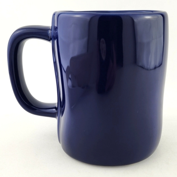 ⭐️2/ $50⭐ Rae Dunn Artisan Coffee Tea Mug Glossy Blue Large Letters DAD'S MUG - Picture 4 of 10